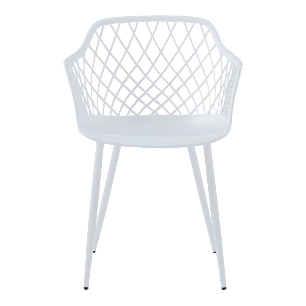 Set di 2 sedie da pranzo/soggiorno/cucina dal design moderno 82 x 56 x 52 cm bianco 03_0009623