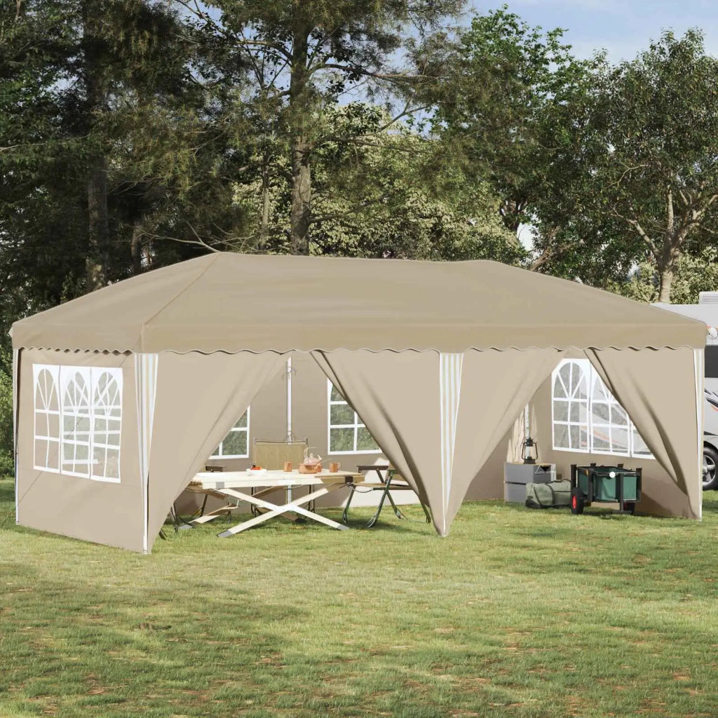 Tenda per feste a pop-up-Gazebo 575 x 288 x 245 cm Crema