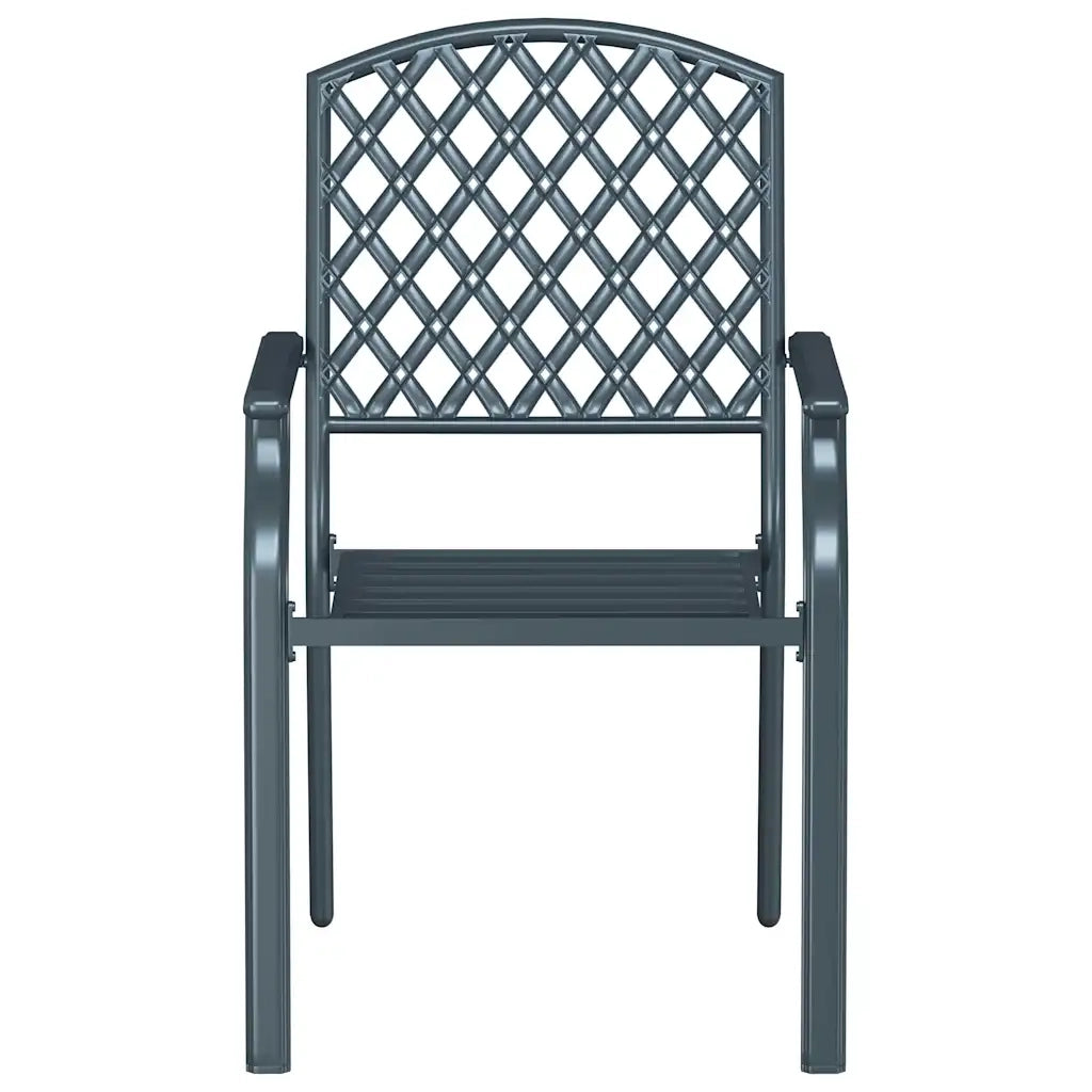 Sedia da Giardino 4 pz | Sedie da Esterno Antracite 56 x 65 x 89 cm Acciaio