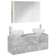 Set di mobili per il bagno 4 pcs Grigio Cemento 3406986