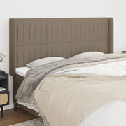 Testiera ad Orecchio-Testata con Orecchie Tortora 183x16x118/128 cm in Tessuto 552815