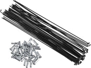 Set di 36 raggi in acciaio per bicicletta, 14 G, 230 mm di lunghezza con gommini - Set di 36 pezzi - Raggio anteriore, raggio posteriore - Ricambio.