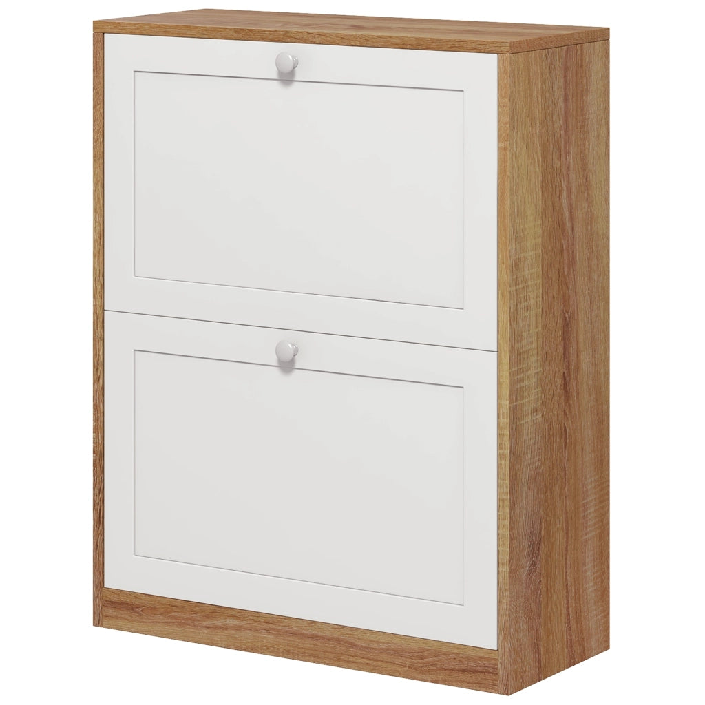 Armadio per scarpe 12 paia ¨C zephmum ¨C bianco 60x24.5x75.5cm