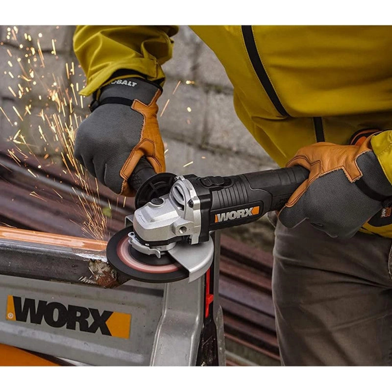 Smerigliatrice angolare WX812 20 Volt 125 millimetri Brushless per taglio e smerigliatura metalli - Worx