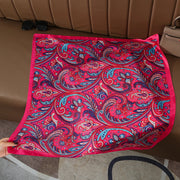 Sciarpa da donna in seta verde stampata, stile coreano, alla moda e versatile, sciarpa/fascia per il collo decorativa.