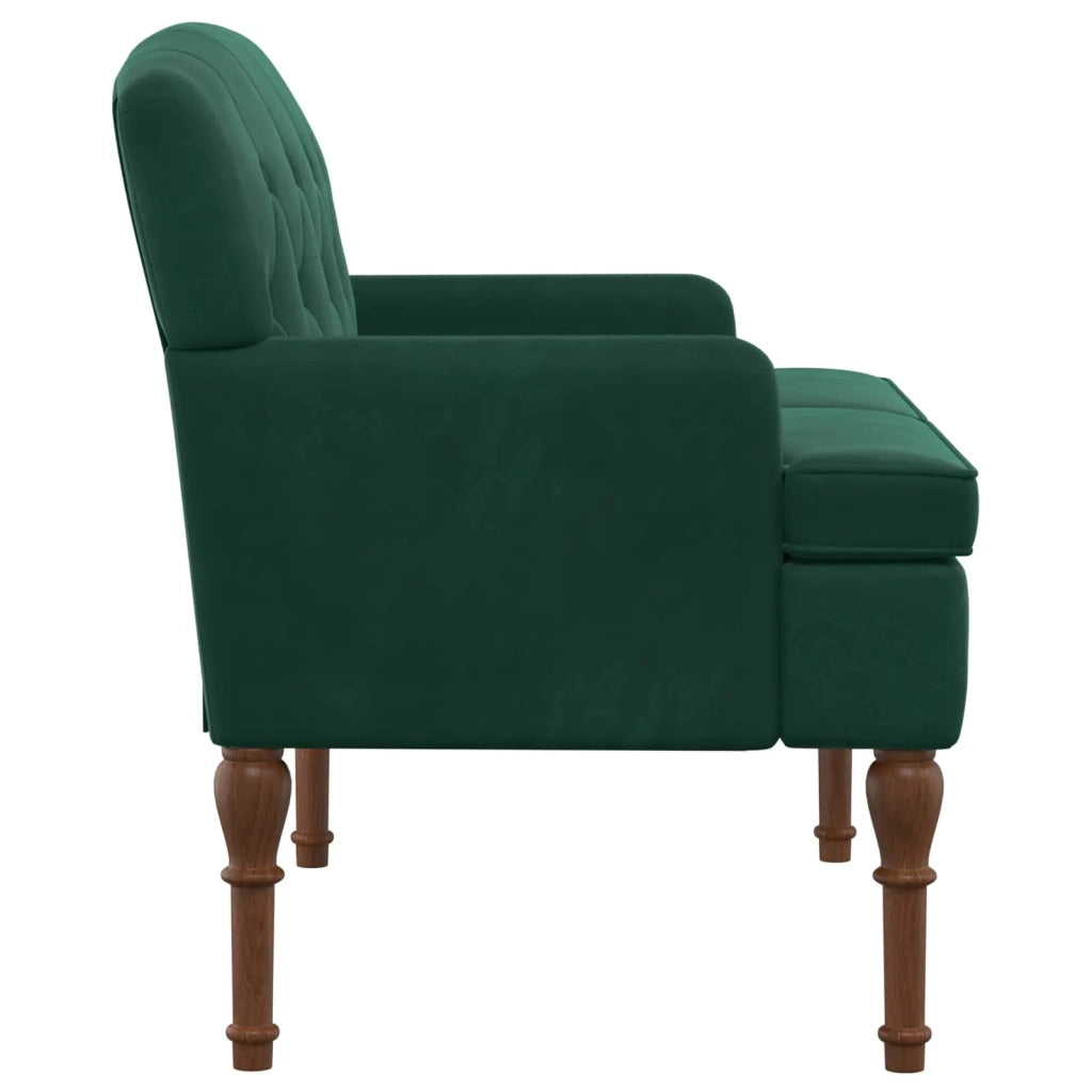 Loveseat con bottoni imbottiti Verde Scuro 111 x 65 x 79 cm 42041845