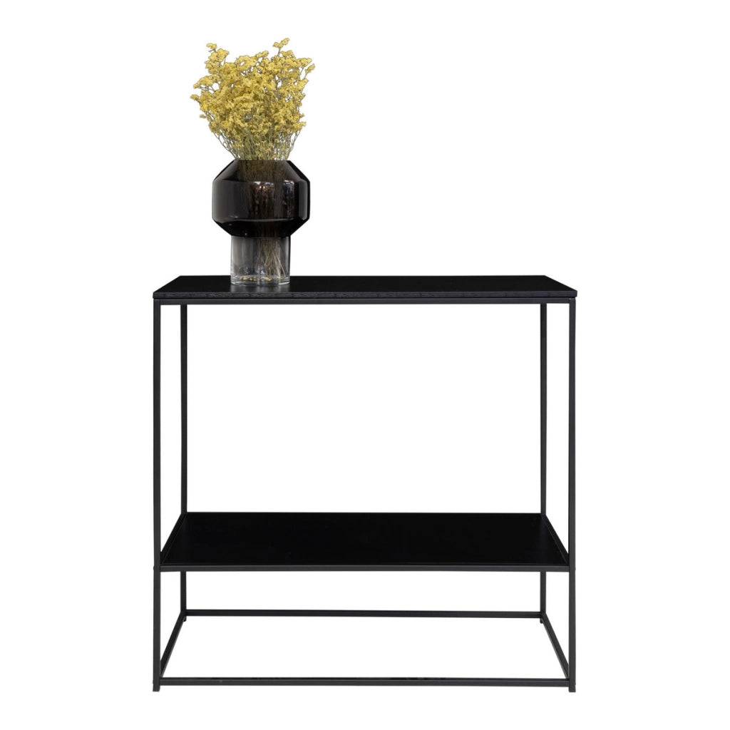 Tavolo Consolle Vita, Nero, Metallo, 36x80x80 cm