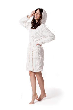 Accappatoio Da Donna Vestaglia Diamond Ecru S/m