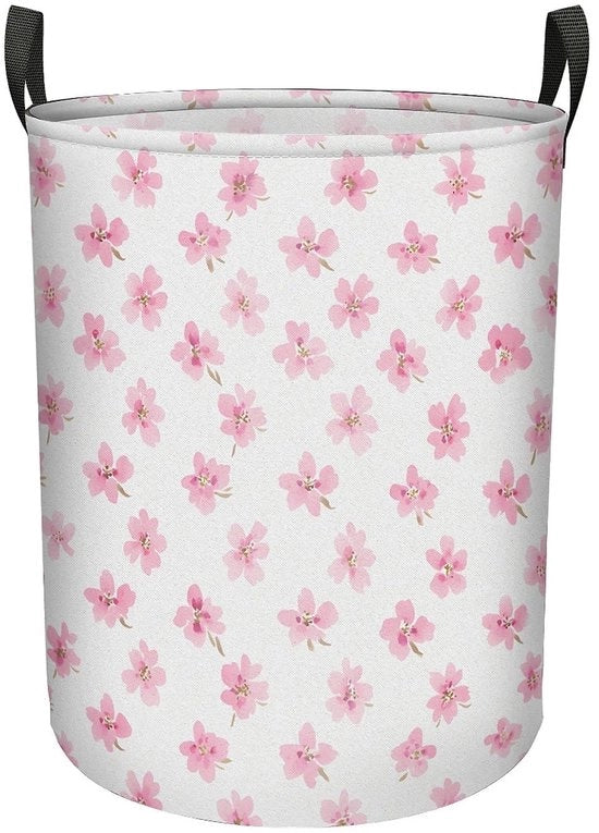 Wasmachine portatile 20 pollici con maniglia, motivi fiorali - asciugamano, organizzatore di giocattoli per camere da bambini, bagni e camere da letto