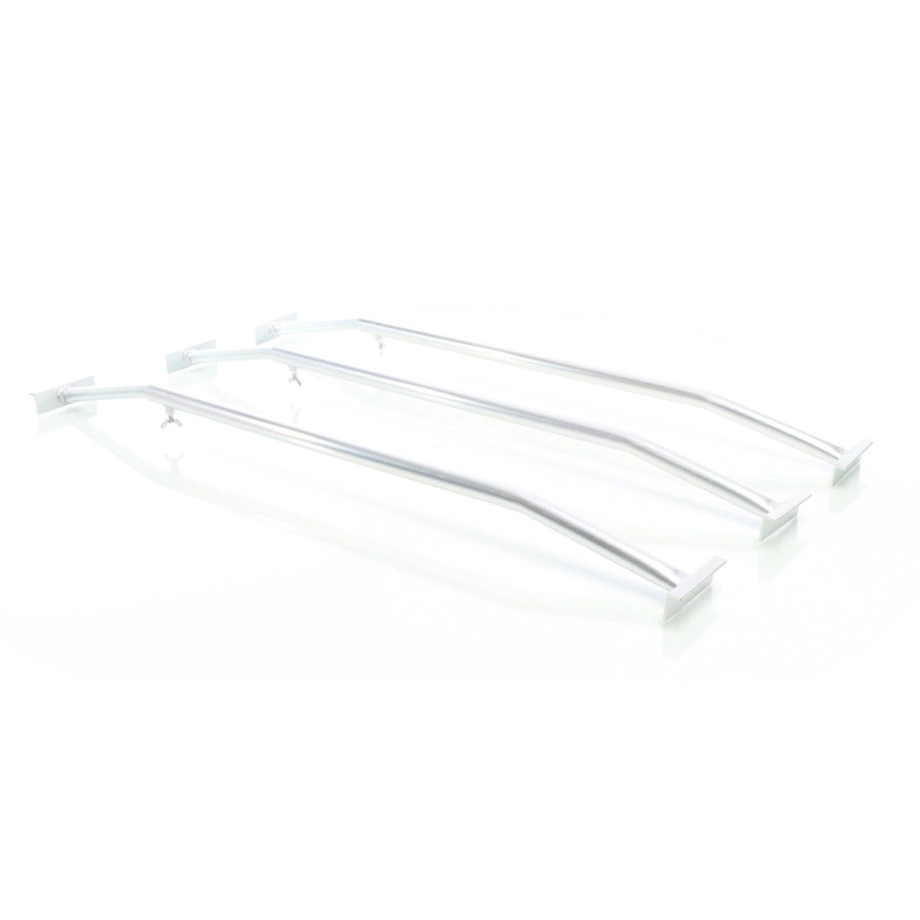 Staffe telo per rimorchi leggeri e carrelli appendice, 3 barre allungabili 100-145cm, in alluminio