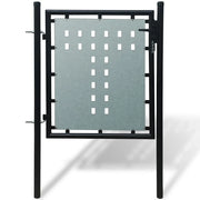 Cancello per Recinzione a una Porta Nero 100x100 cm 141685