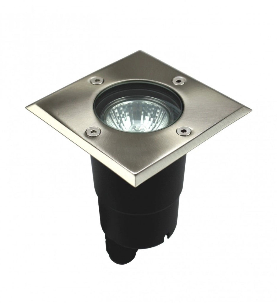 Faretto calpestabile quadrato 10,4cm GU10 inox IP67 SU-MA
