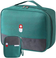 Borsa di Prima Assistenza con Alta Capacità - Impermeabile - Verde - Adatta per Scuola e Viaggi - Ideale per Casa e Campeggio