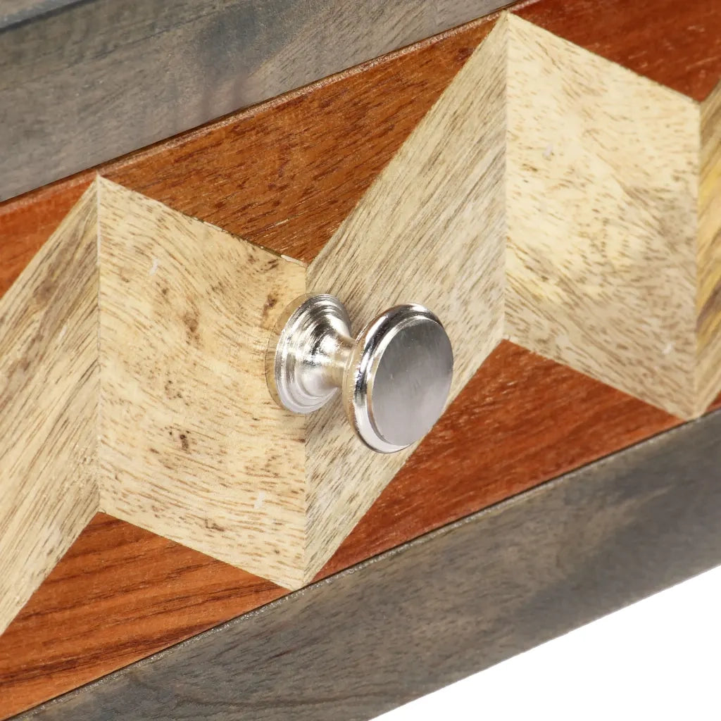 Tavolo Consolle Grigio 86x30x76 cm in Legno Massello di Mango cod mxl 24901