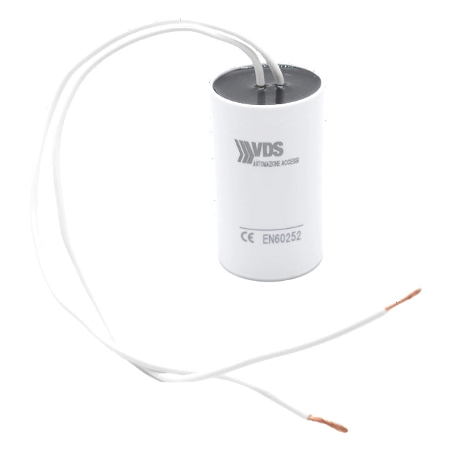 Condensatore da 5 UF mf microfarad per motori elettrici con cavi isolati 150 mm