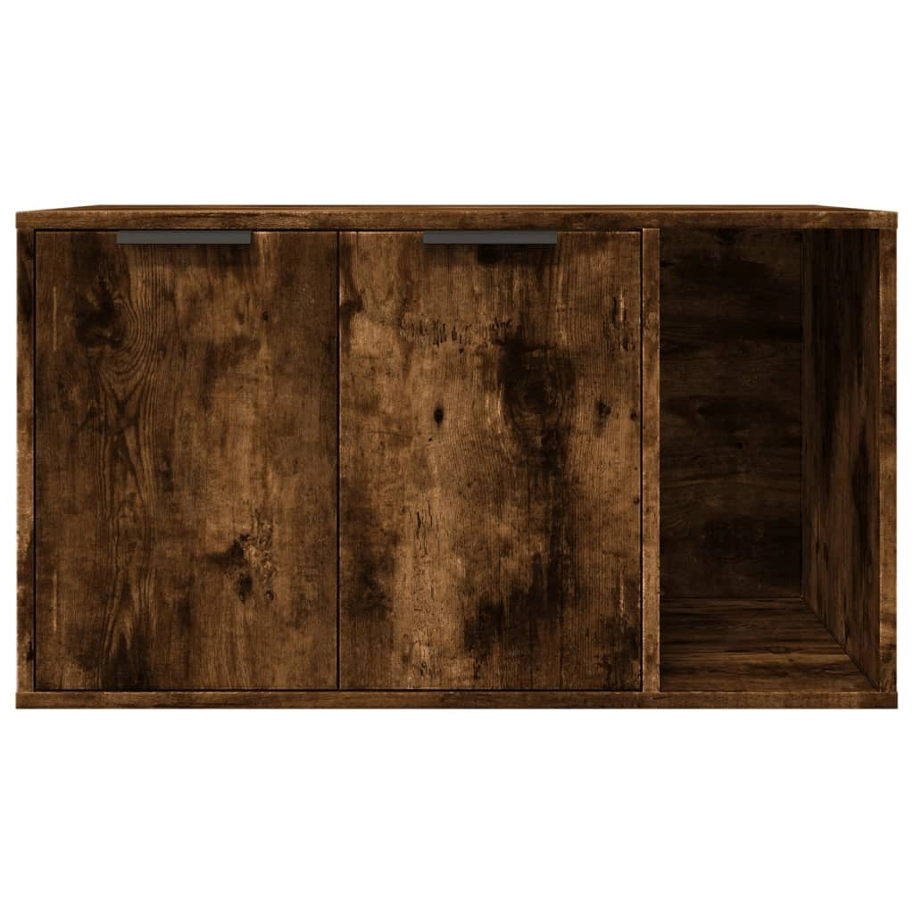 Mobiletto per lettiera per gatti in legno ingegnerizzato marrone 02_0043316