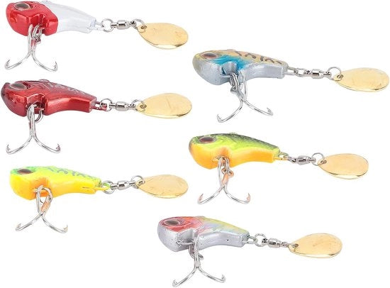 Mini vibro con leva per pesca con l'amo forel - 9g attiranti in zinco affondanti - tackle con coda rotante per pesca con le viti forel, snoek, barbo, crappie.