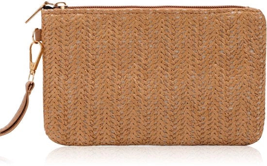 Borsa da spiaggia bohemian per donne e ragazze (café, 20 x 15 x 5 cm)