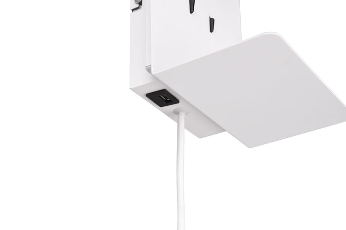 Applique da Interno a LED in Metallo Bianco Opaco