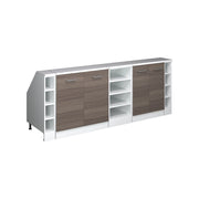 Mobile cucina sottotetto R-Line Grigio nobile/Bianco 210 cm Set di 5 carcasse armadio profondità 60 cm Vicco