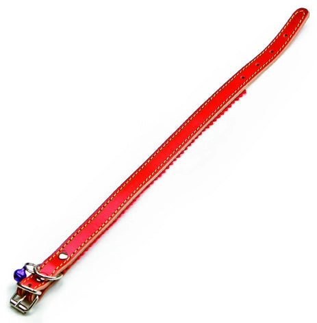 Utilia Pet COLLARE IN CUOIO FELPATO CON CAMPANELLINO X GATTO cm. 33x1,2 6.00 pz