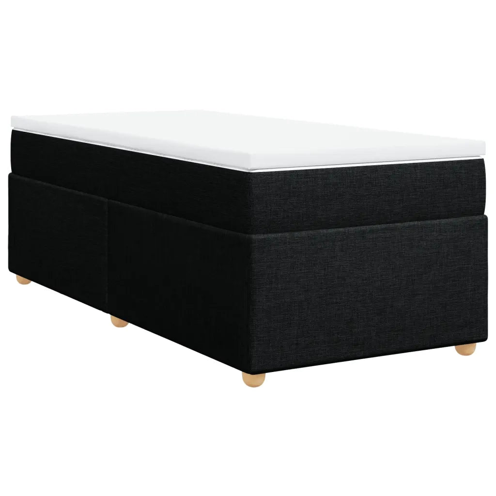 Giroletto a Molle con Materasso Nero 100x200 cm in Tessuto 3285354