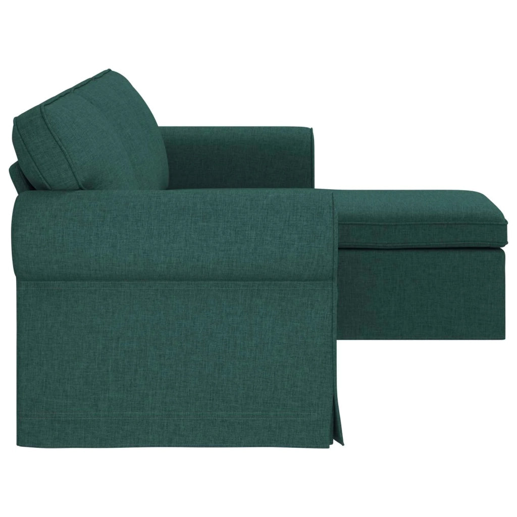 Divano Verde Scuro 215 x 138 x 80 cm Tessuto