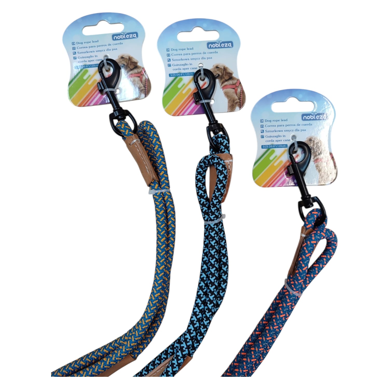 GUINZAGLIO IN CORDA PER CANE 0.6X120 CM