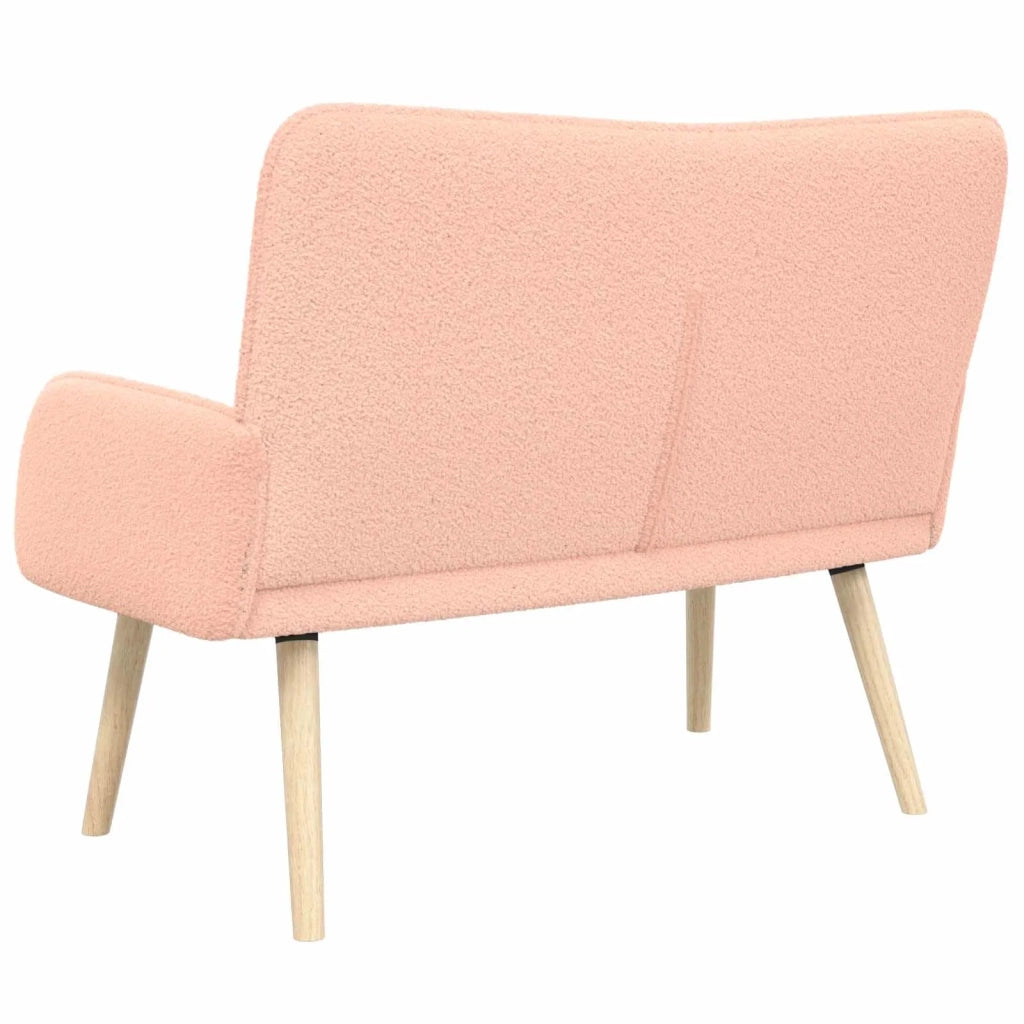 Divano a 2 Posti Rosa 115 x 61 x 87 cm Bouclé 42028925