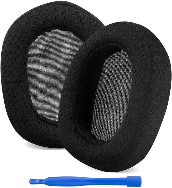 Orecchini di sostituzione per cuffie - Headset Orecchini - Eleva il comfort - Nero - Tessuto a rete - Ideali per il modello G335 - Adatti a gaming