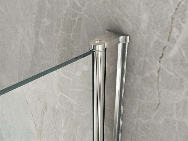 Box doccia in Cristallo 8 mm frameless due lati con due porte a libro soffietto Easyclean - Misura: 70 x 100 x 195h cm 