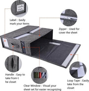 Cassa di stoccaggio per sotto il letto, 2 pezzi, cassetto pieghevole per stoccaggio, lenzuola, commoda sotto il letto, organizzatore, per biancheria da letto, stoccaggio, coperte, abbigliamento, armadio per abbigliamento