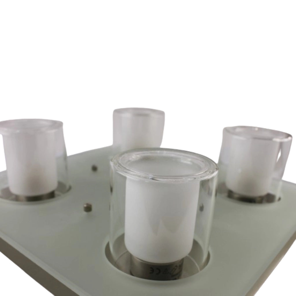 Plafoniera 4 Faretti con Vetro G9 MAX 4X40W - Serie Ibiza ALEYAY