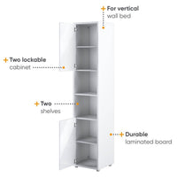 Lenart mobile BC 08 colonna verticale camera da letto cm46x45x217h biaco lucido