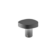 Zafferano Ciottolo - Paletto Led da esterno IP54 7W 3000K design moderno in alluminio per giardini e vialetti - 10 cm Grigio Scuro