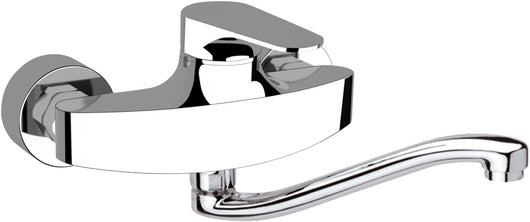 Rubinetto per lavello a muro con bocca a s girevole - serie class line