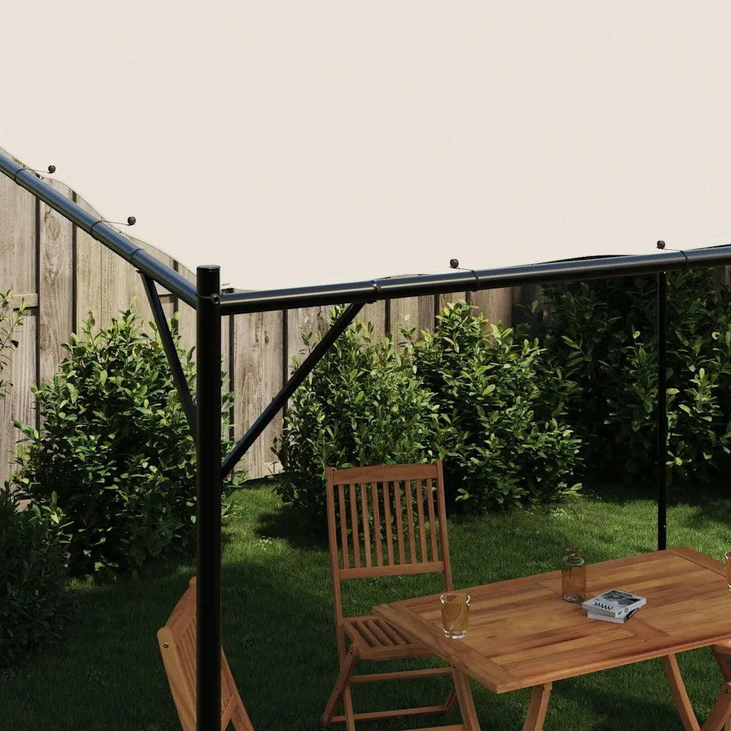 Gazebo Bianco 4x4 m 180 g/m² Tessuto e Acciaio 362464