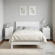 Armadio da Notte 2 pcs Bianco Lucido 33,5 x 34,5 x 60 cm 8011432