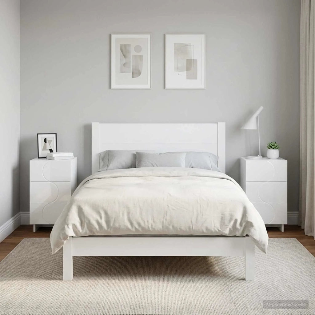 Armadio da Notte 2 pcs Bianco Lucido 33,5 x 34,5 x 60 cm 8011432