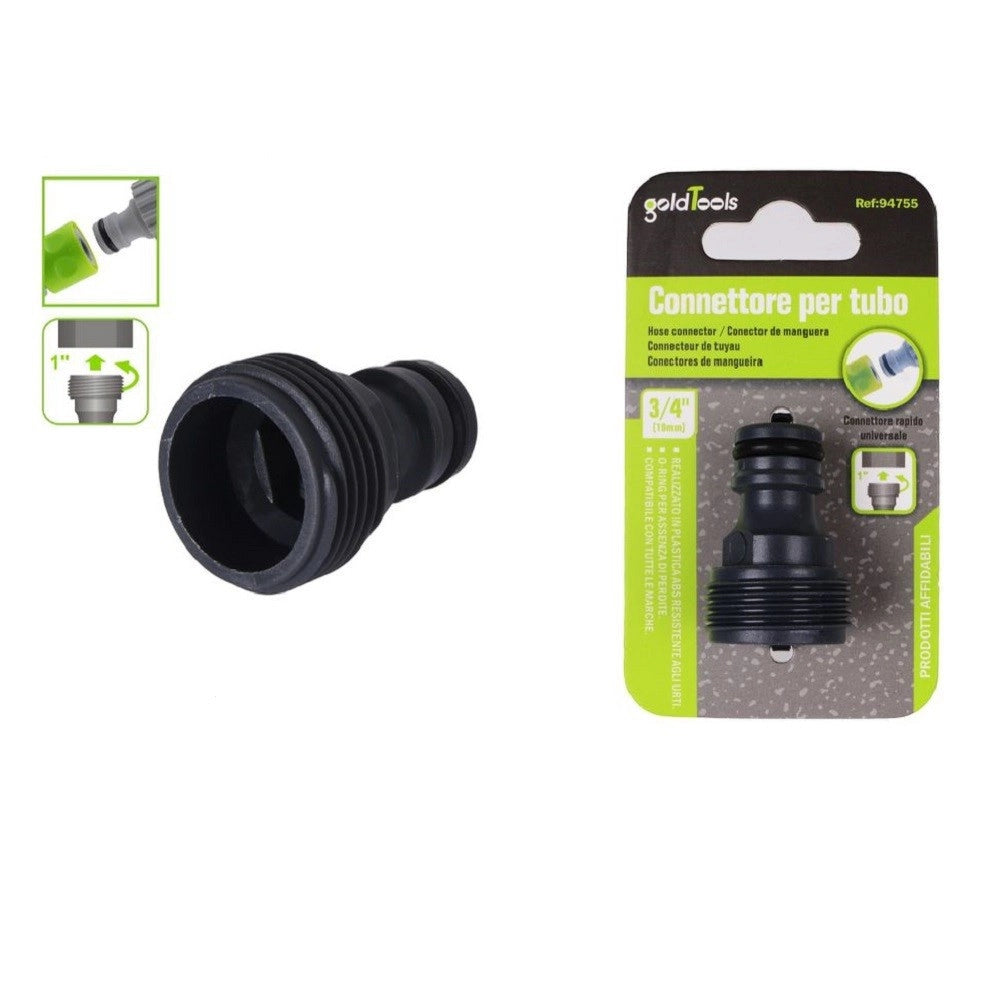 Trade Shop - Raccordo Adattatore Rapido Filetto 3/4" 10mm Con Innesto Maschio Universale 94755 -