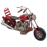Moto in metallo rosso 19,5x7x10,5h