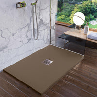 Piatto Doccia in Pietra 75x170 cm Bonussi Ardesia Stone Central Marrone