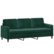 Divano | Divano da soggiorno | Sofa a 3 Posti Verde Scuro 180 cm in Velluto