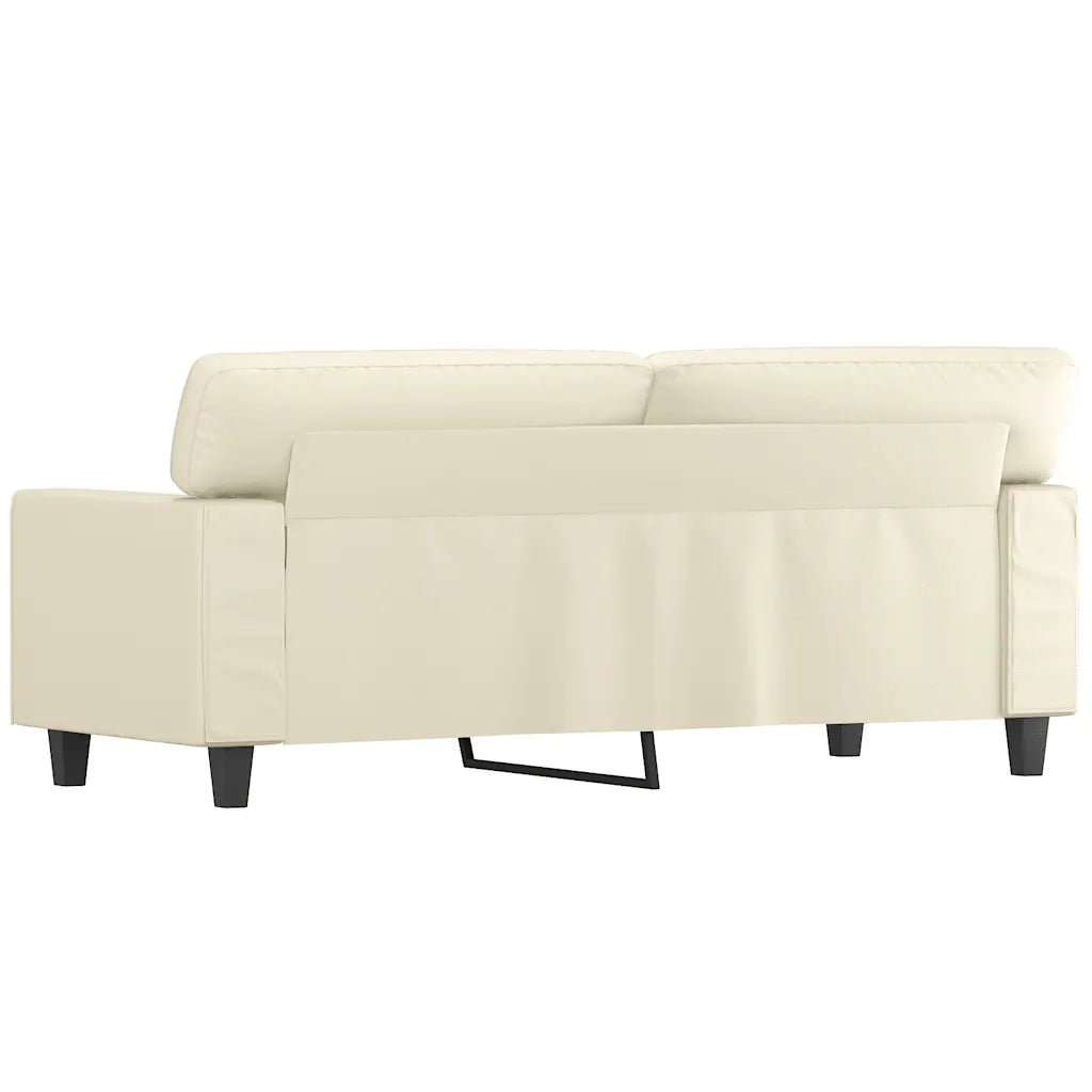 Divano a 2 Posti-Sofa 2 Posti Crema 140 cm in Similpelle 279789