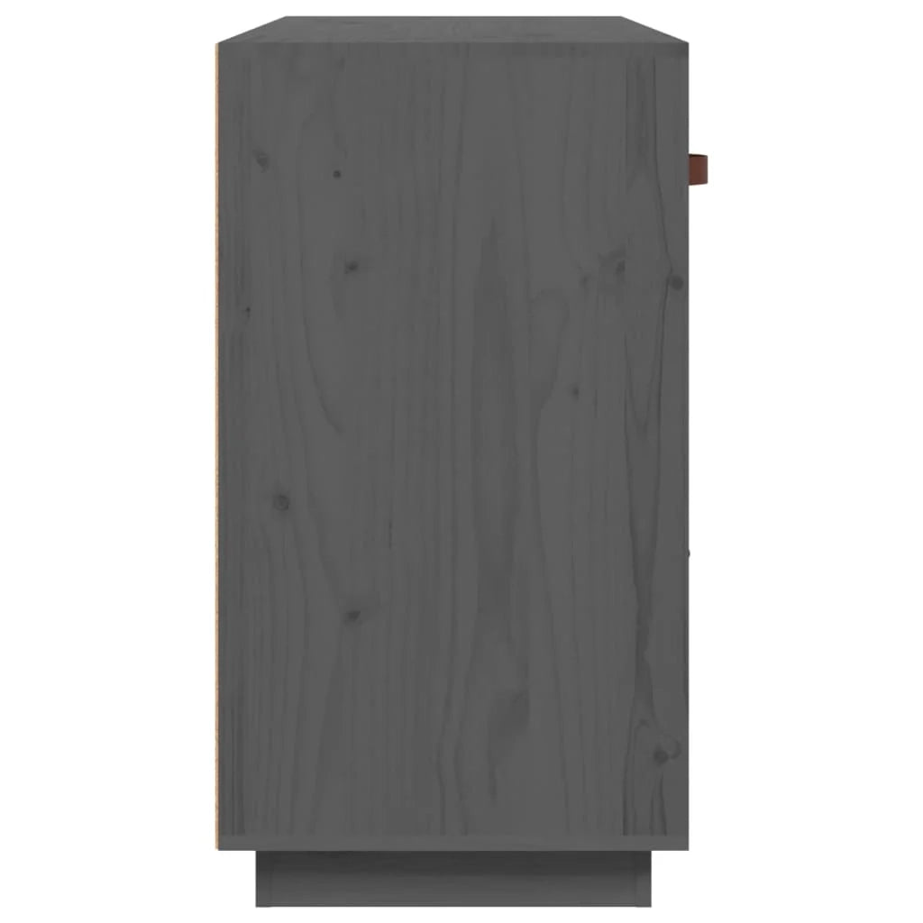 Buffet credenza cassettiera armadio mobile contenitore organizer per cucina soggiorno salotto 100 x 40 x 75 cm legno massello di pino grigio 02_0031766