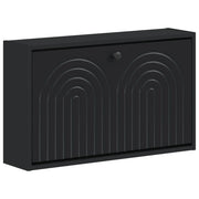 Mobiletto per Scarpe da Muro ALKMAAR 71 x 17 x 43 cm Nero 896186