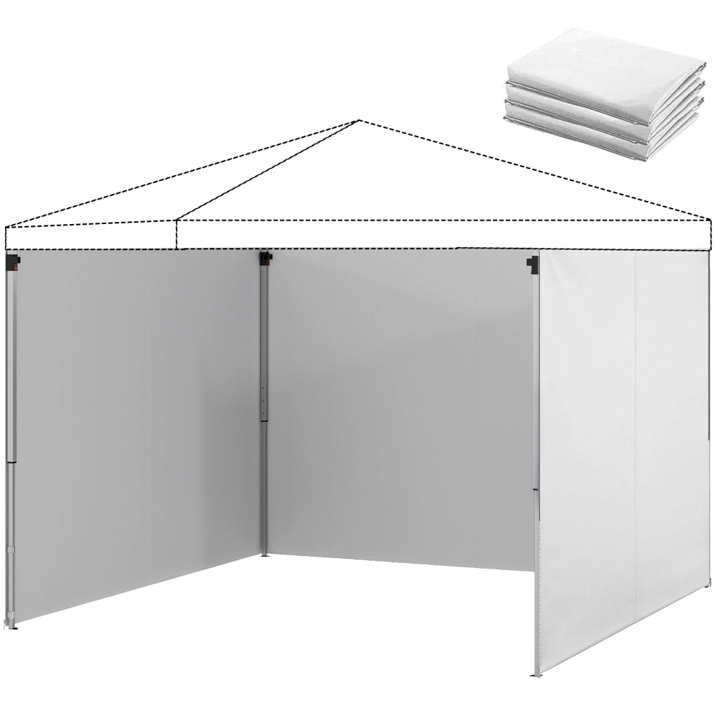 Pannelli laterali per gazebo 3x3 m ¨C zephmum ¨C Tessuto Oxford bianco
