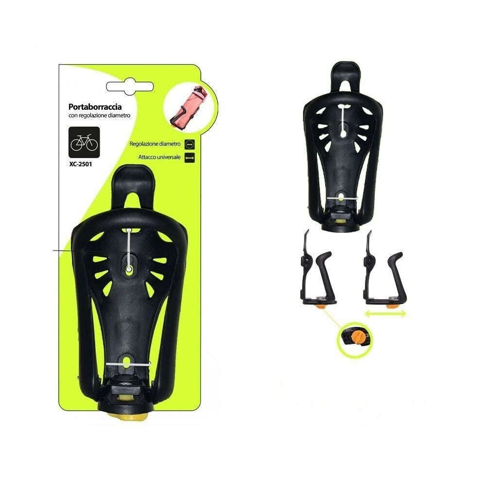 Trade Shop - Portaborraccia Con Diametro Regolabile Universale Per Bici Bicicletta Xc-2501 -