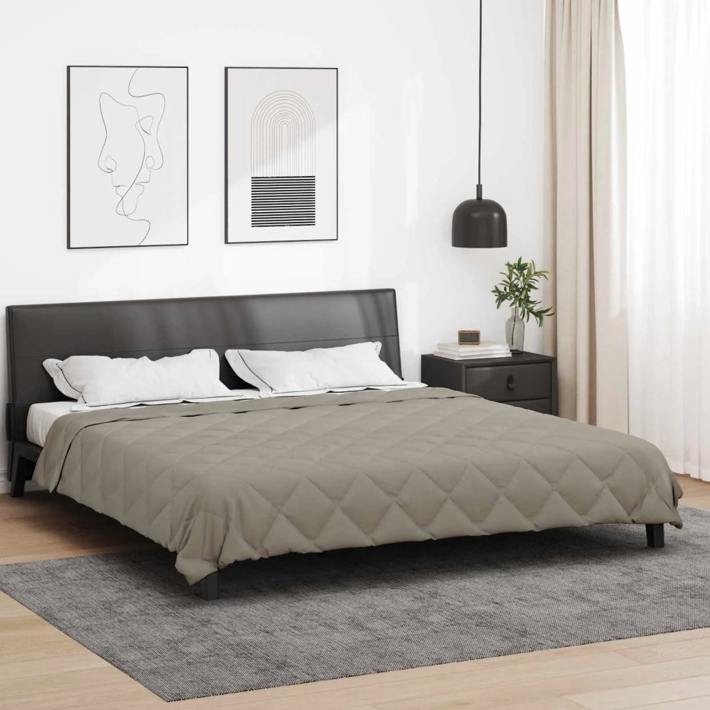 Piumone | Duvet Completo Annuale Grigio chiaro 200 x 240 cm Microfibra