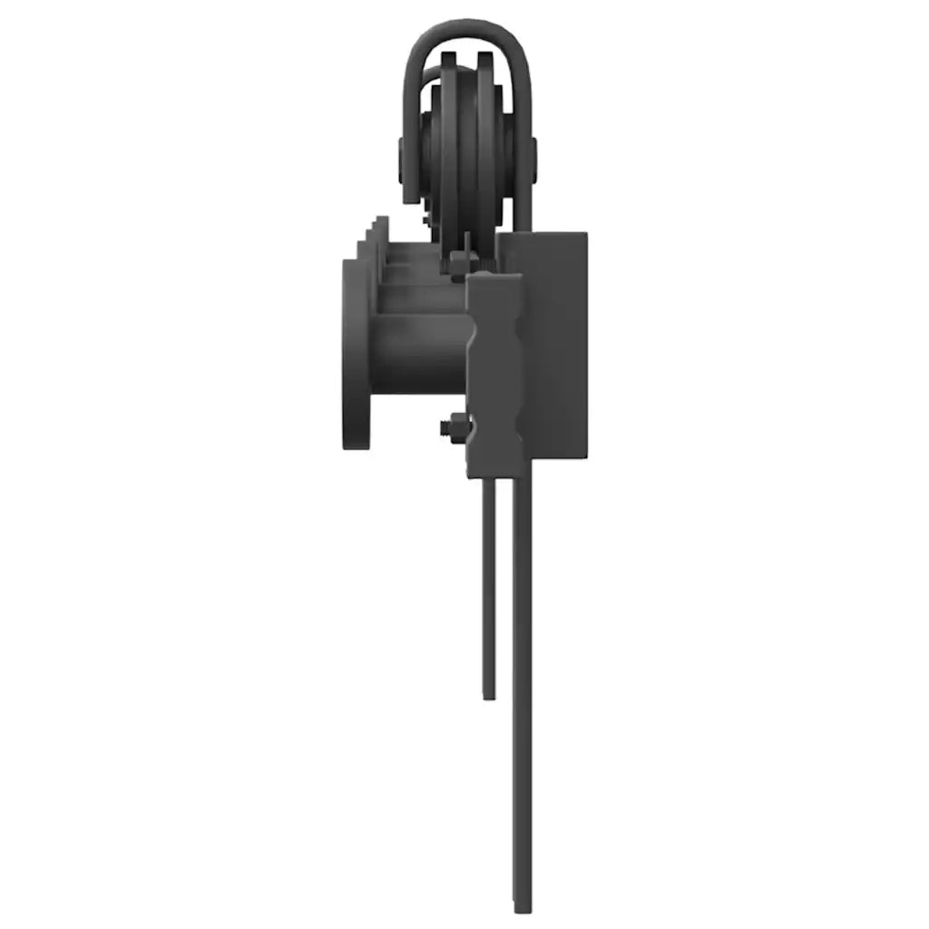 Kit di Binari per Porte Scorrevoli 200 cm Acciaio Nero CFW9403372